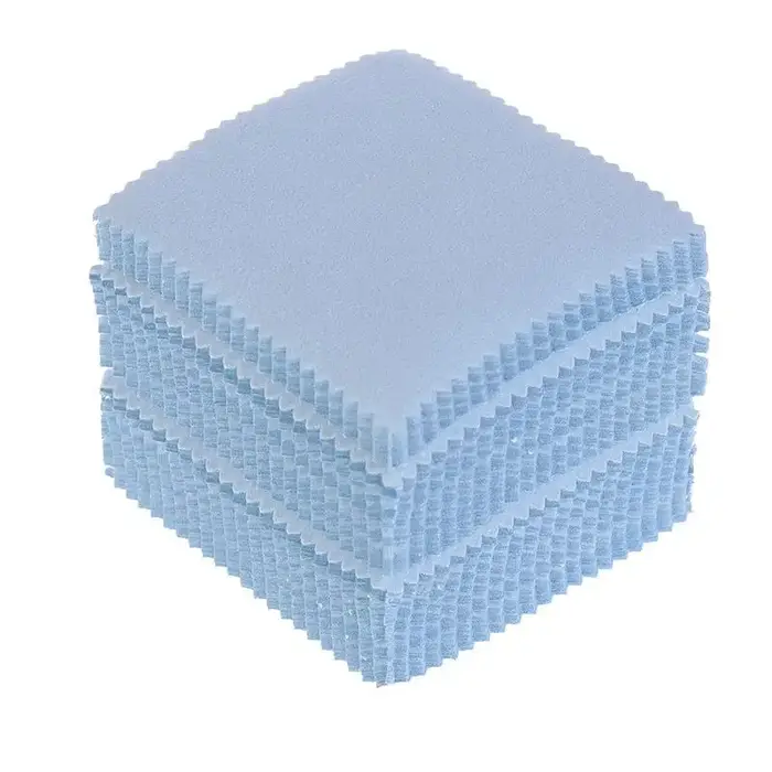 50 chiffons de polissage couleur argent, chiffons de nettoyage doux pour bijoux en argent et or, out