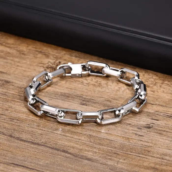 Bracelets rectangulaires en acier inoxydable pour hommes