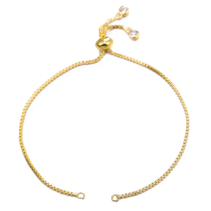 Juya fait à la main 18K plaqué or arc-en-ciel zircone breloques rondes connecteur accessoires pour b
