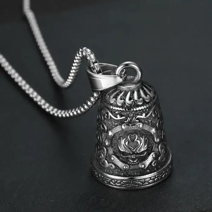Pendentif Collier Tête de Mort Flamme pour Hommes