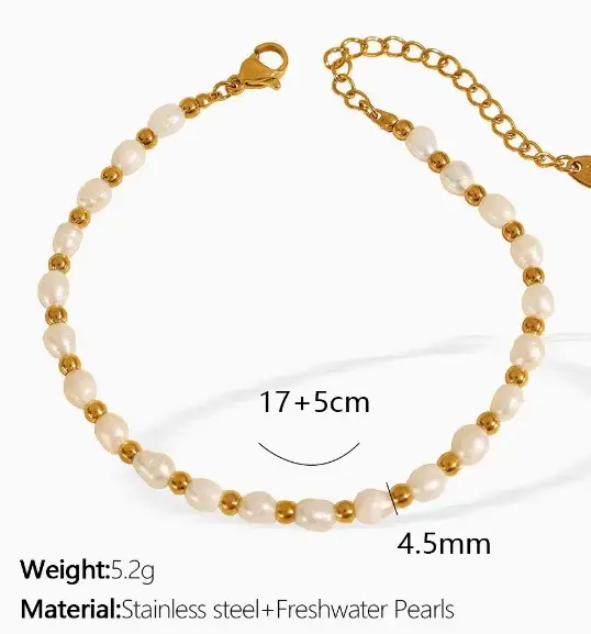 Amaiyllis – ensemble bracelet et collier de perles d'eau douce baroques Vintage, bijoux en perles pe