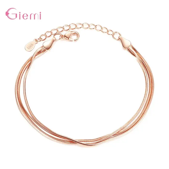 Bracelet en argent regardé 925 pour femme