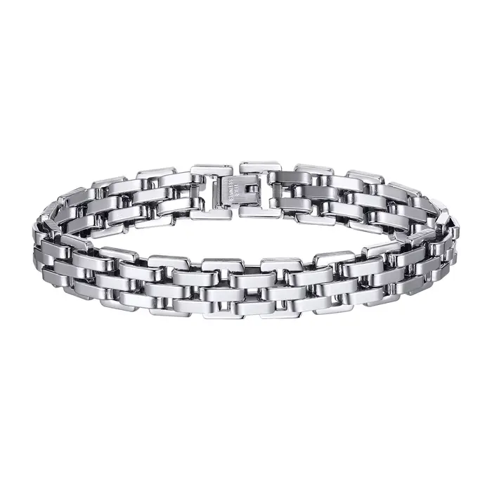 Vnox – Bracelets à maillons épais pour hommes, bracelet à maillons fait à la main en acier inoxydabl