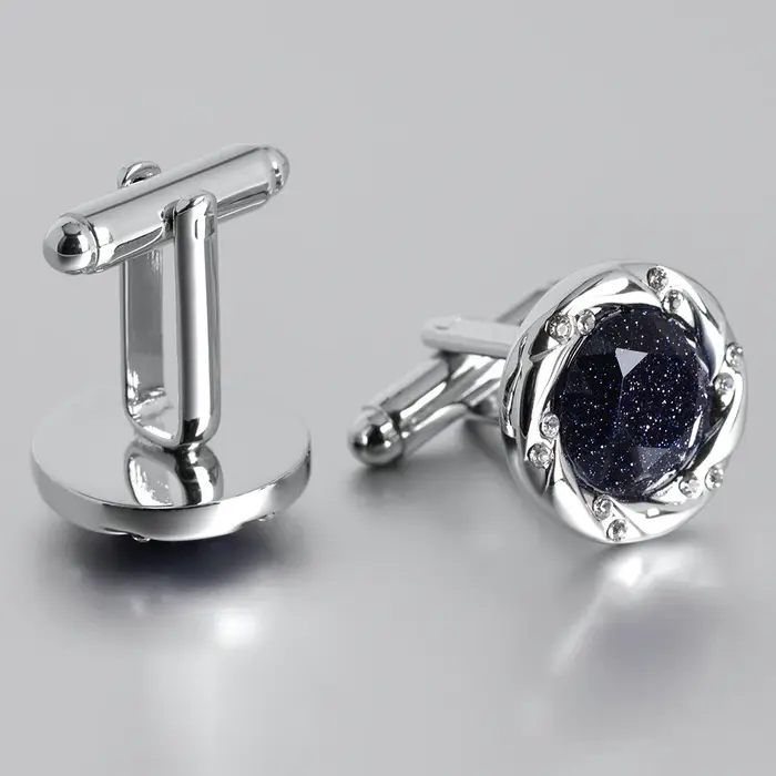 Boutons de Manchette Étoilés Bleu Ciel Luxe Bijoux Mode Cadeau Occasion Spéciale Hommes