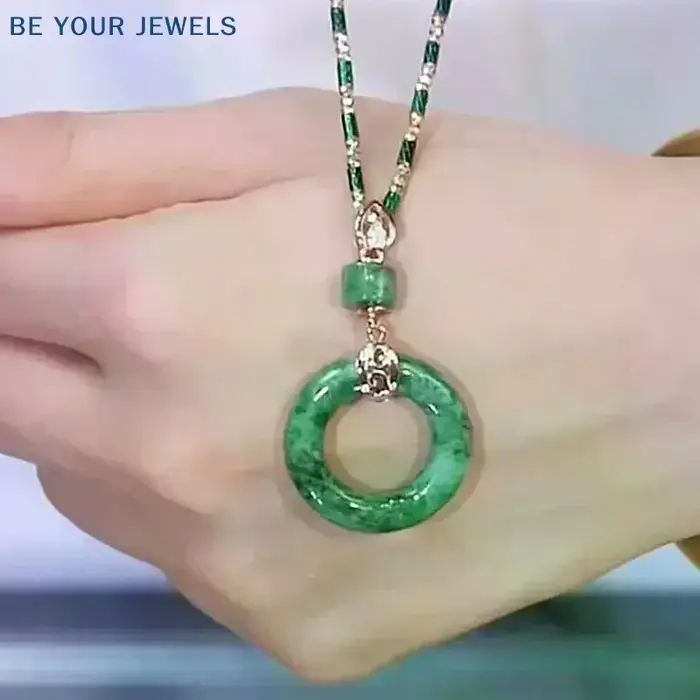 Collier vintage en os imitation jade style totem solaire chaîne fleurs femme occasions spéciales