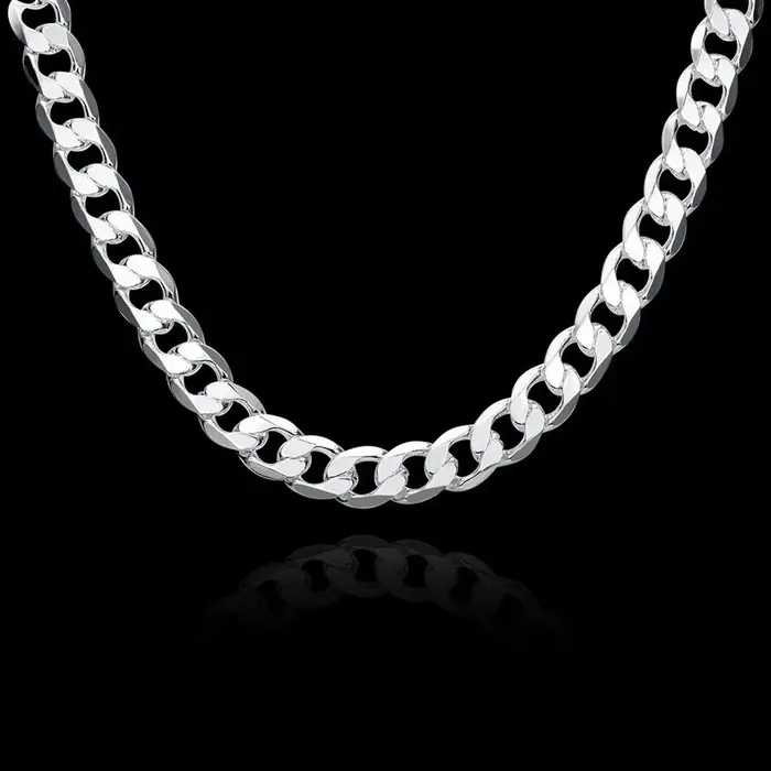 Collier en argent Sterling 925 pour hommes chaîne Figaro classique pour occasions spéciales partis mariages cadeaux