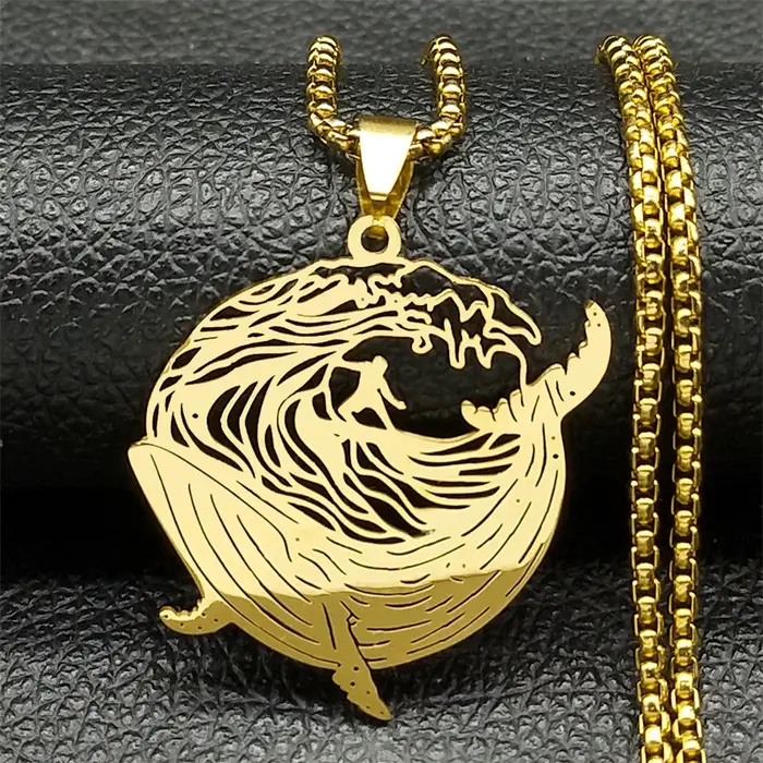 Collier d'équitation de surf de baleine pour hommes et femmes
