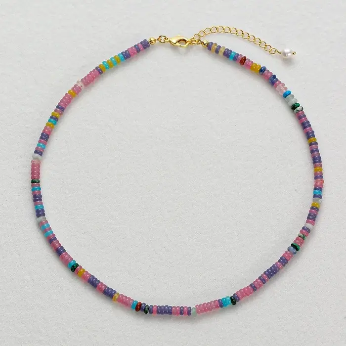 Nouveau Collier Frisbee en Pierre