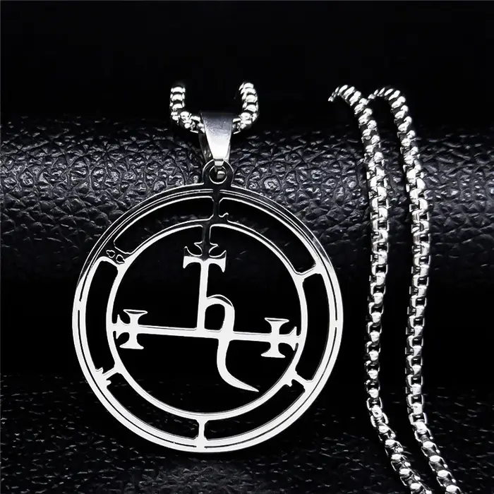 Collier de sceau de démon en acier inoxydable pour hommes et femmes