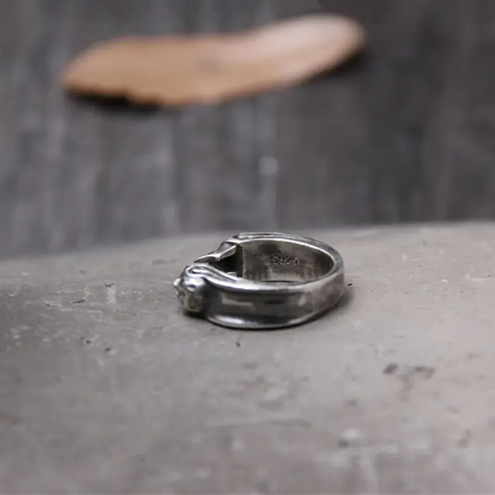 Bague fantôme Double crâne