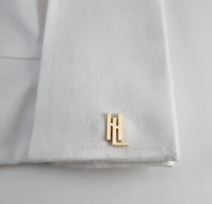 Boutons de manchette personnalisés avec initiales