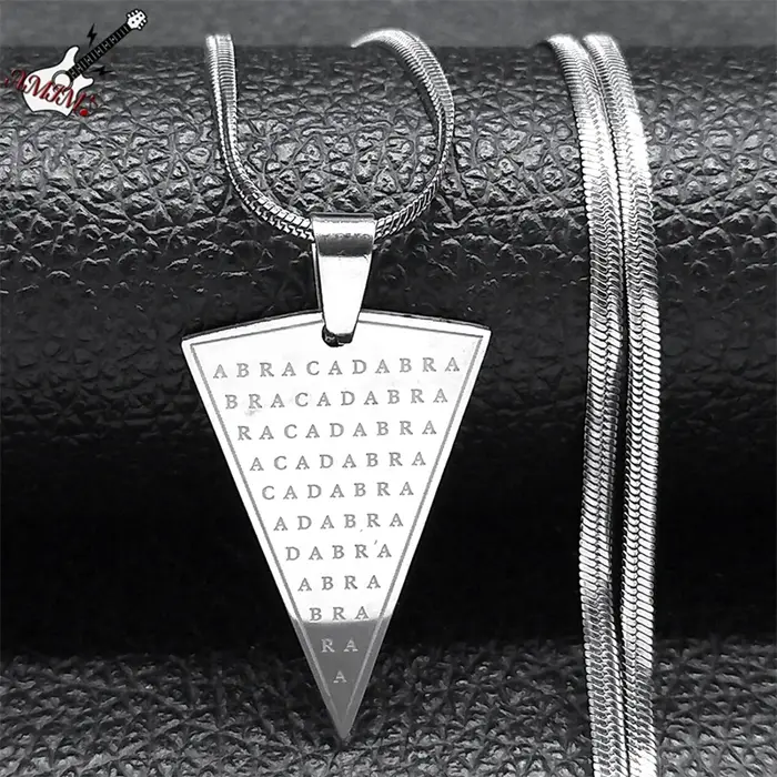 Collier de sorcière en acier inoxydable pour hommes et femmes