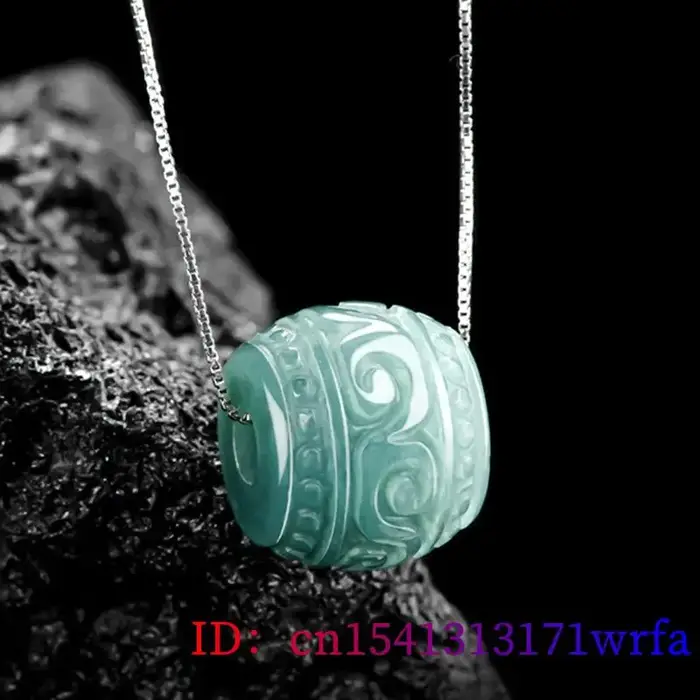 Collier pendentif en perles de jade du Myanmar naturel pour homme bijou de charme cadeau occasion spéciale élégant style classique