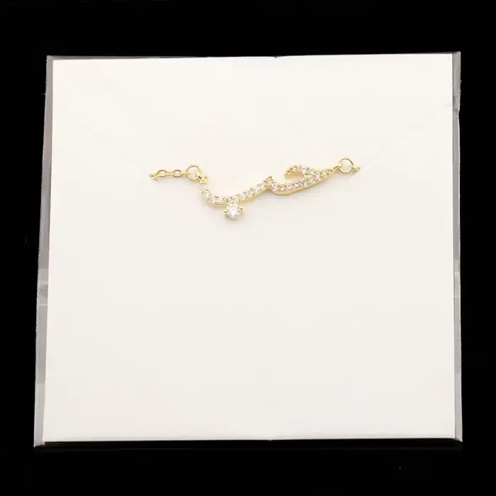 Collier en Acier Inoxydable avec Pendentif en Clip Arabe Rempli de Rose, Bijoux de Demoiselle d'Honneur, Cadeau pour Femme