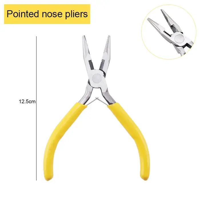 Outils de fabrication de bijoux avec pinces à bec effilé/pinces à bec rond/pinces à bec carré et cou