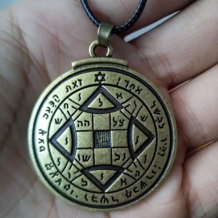 1 pièce Talisman pour Bonne Chance Clé de Saloon Pentacle Sceau collier