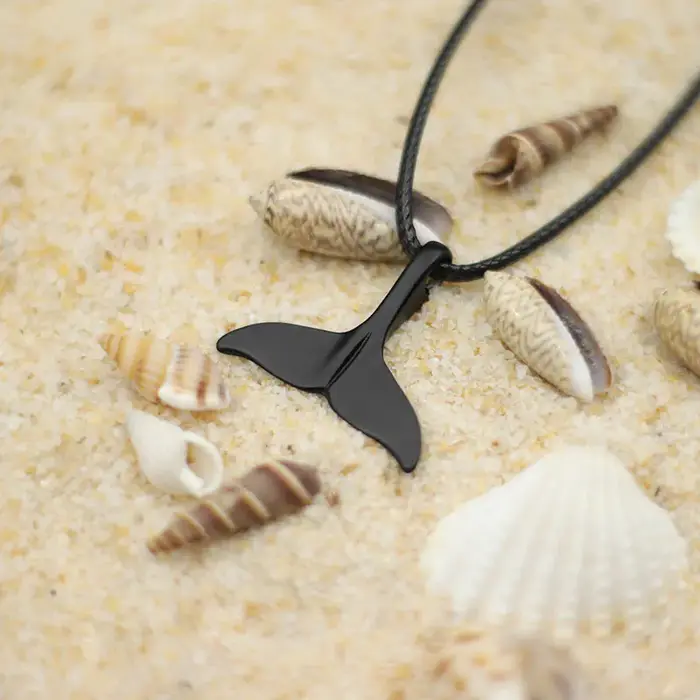 Noter nouveau collier requin Animal de mer pour hommes 60 cm collier hip hop été plage bijoux dauphi