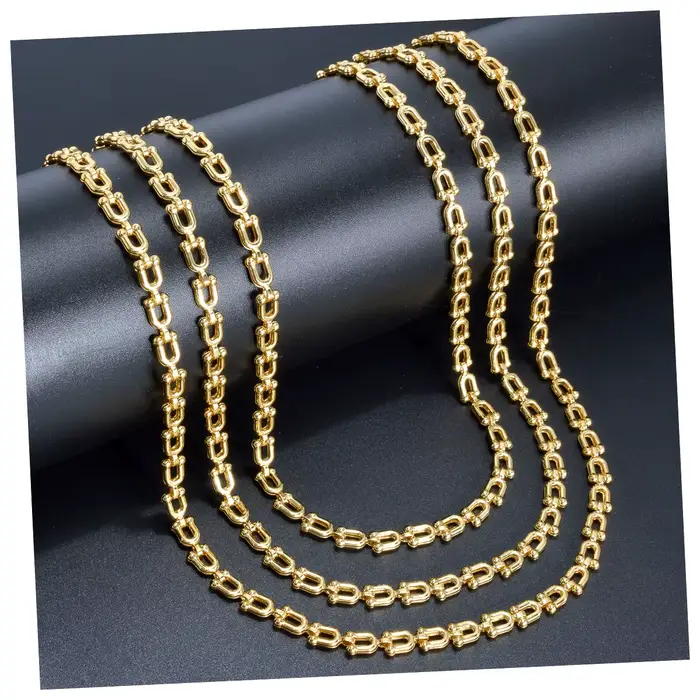 Hiphop Punk bordure cubique lien chaîne collier pour déclaration femmes homme