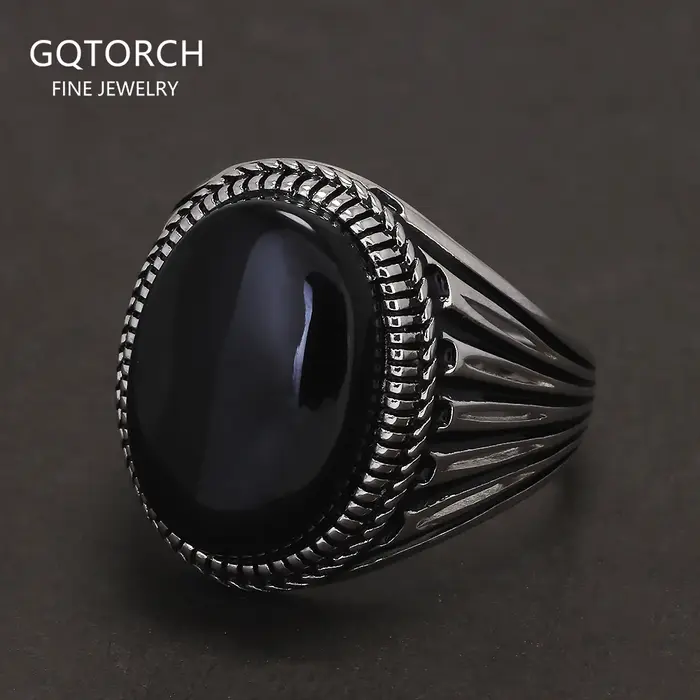 Bague chevalière en argent Sterling 925 pour hommes