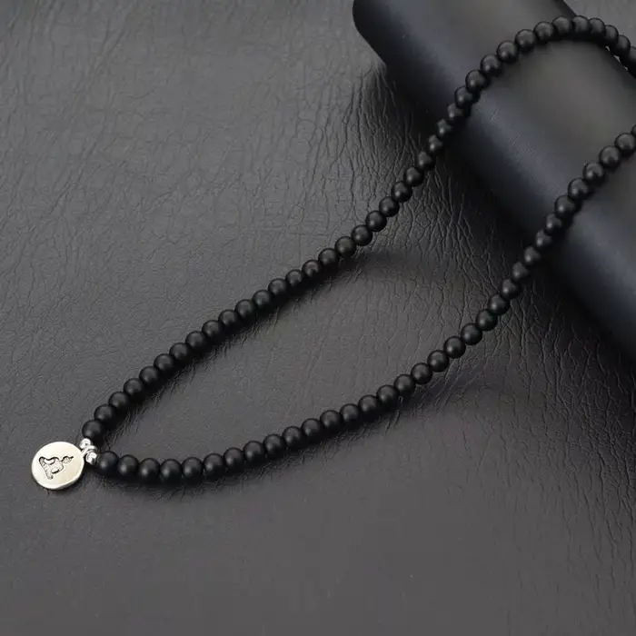 Collier en pierre naturelle pour homme, 20 amarans, court, bouddha anni, fleur, collier de méditation, hip hop, rock, accessoires, zones me, nouvelle mode