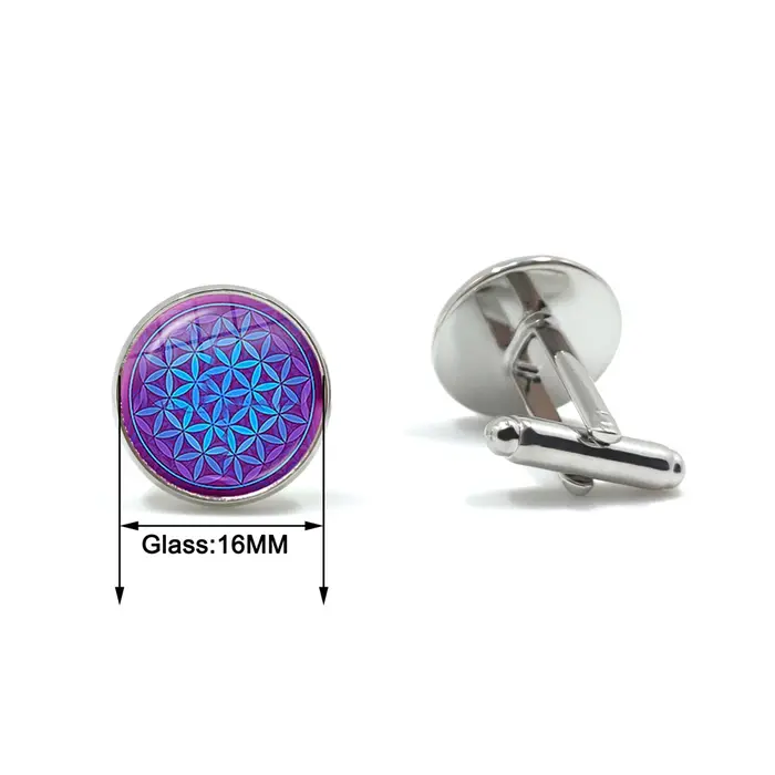 Boutons de manchette personnalisés avec photo en verre pour homme, boutons de manchette pour chemise, cadeaux de mariage, boutons de manchette en or jaune clair, boutons de manchette pour occasions spéciales