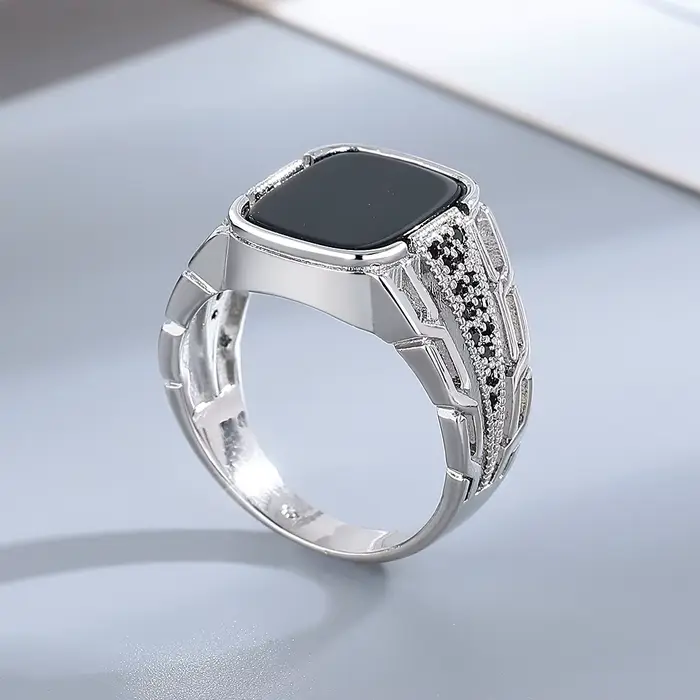 Bague en argent naturel 10x14mm
