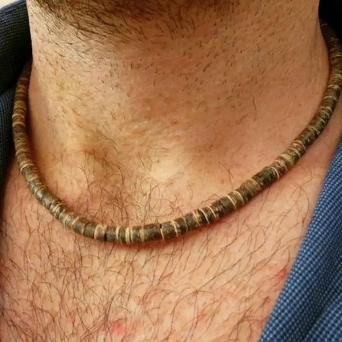 Collier de puissance en cristal et alliage d'étain pour hommes styles décontracté et sportif occasions spéciales et soirées