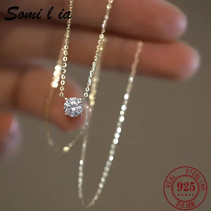 SOMILIA – collier en argent Sterling 925 plaqué or 18 carats