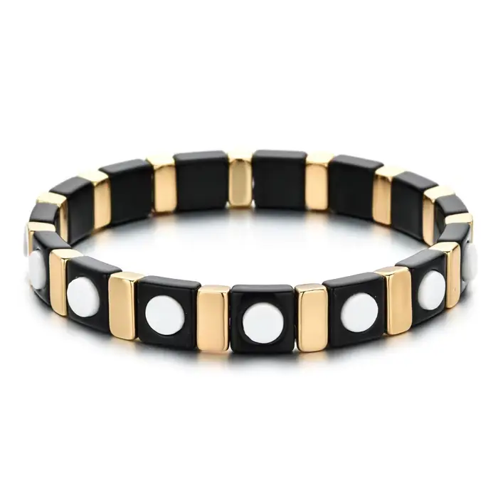 Bracelet en or émaillé pour hommes et femmes, bijoux faits à la main, bracelet jonc, été, plage, bricolage, document, amis