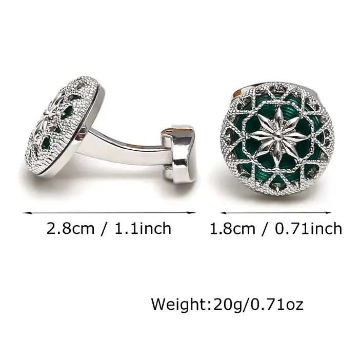 Boutons de manchette ronds TOMYE design creux artistique pour hommes chemises de soirée cadeau bijoux papa occasions spéciales