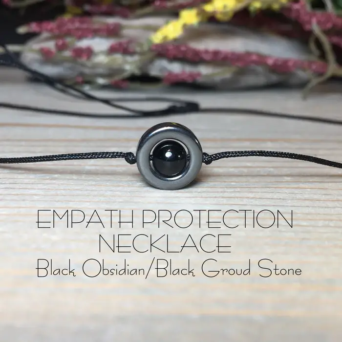 Collier noir de protection pour hommes et femmes, collier à cordon réglable, 1 pièce