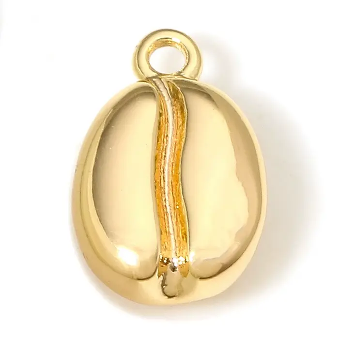 Breloques en forme de grain de café en laiton plaqué or, pendentifs de Style alimentaire 3D pour collier à faire soi-même, résultats de fabrication de bijoux, 11.5x7mm, 2 pièces