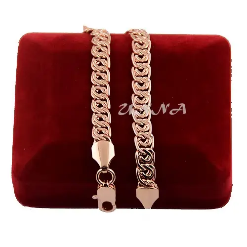 Bracelet couleur or Rose pour hommes et femmes, 7mm, 18cm-23cm, bijoux