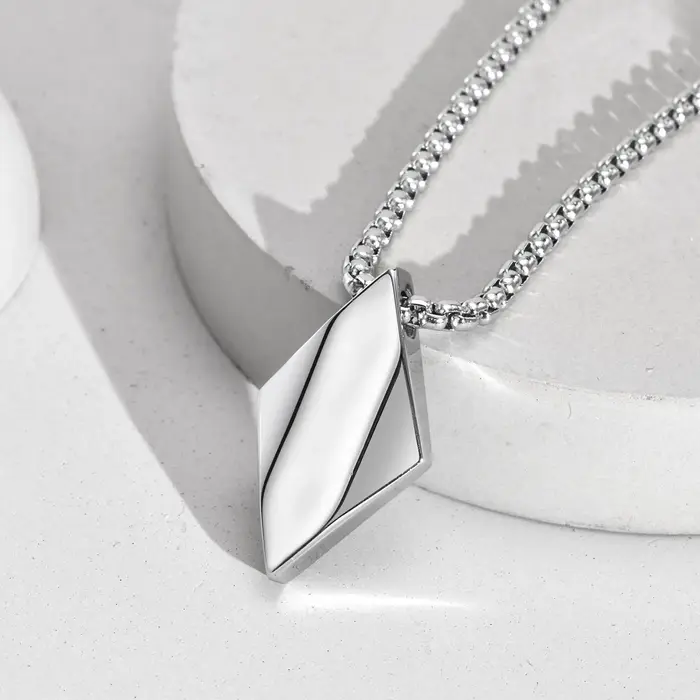 Collier Rhombus en Acier Inoxydable pour Homme