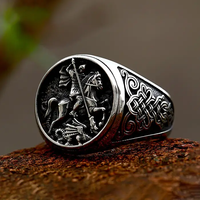 Bague Vintage gothique Dragon pour hommes et garçons, anneau Punk Hip Hop en acier inoxydable, bijou