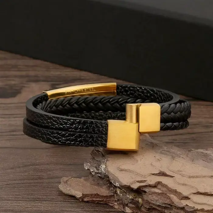 Bracelet en cuir classique pour hommes