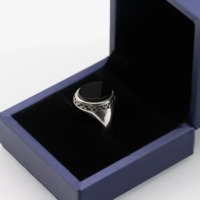 Bague en argent pur S925 pour homme