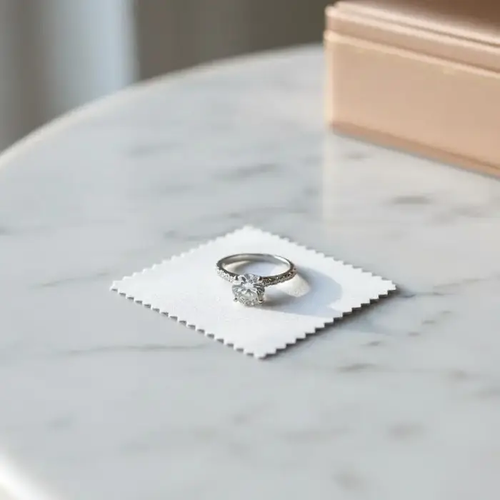 Chiffons de polissage couleur argent pour nettoyage doux des bijoux en argent et or occasions spéciales pour femmes et hommes