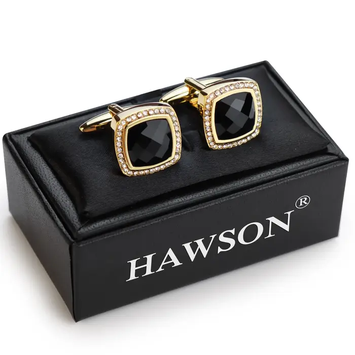 Boutons de manchette en cristal pour hommes, élégants et modernes, style de luxe, pour mariage, cérémonies et occasions professionnelles