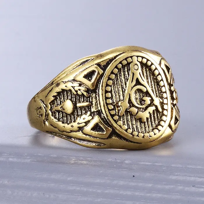 Bijoux fantaisie Vintage charme Mason franc-maçon anneaux maçonniques pour hommes femmes cadeaux de noël
