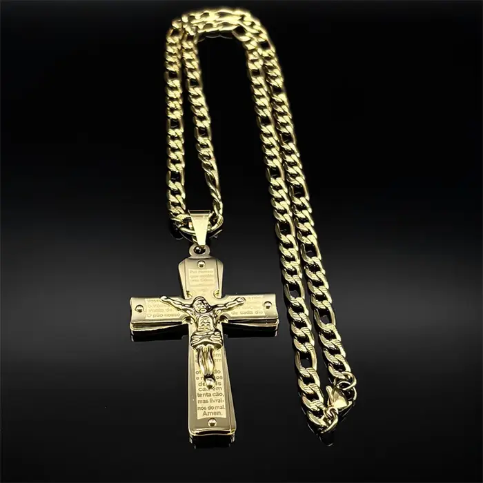 Collier croix de Jésus chrétien pour hommes et femmes