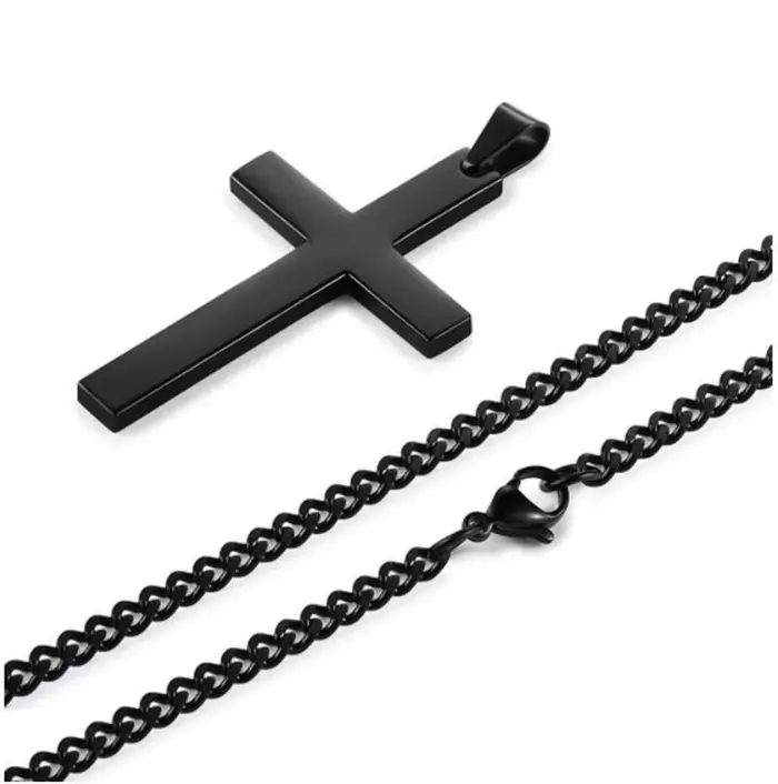 Collier avec pendentif croix chrétienne pour hommes et femmes, pendentif religieux en métal à la mode, accessoires bijoux de fête, nouvelle collection