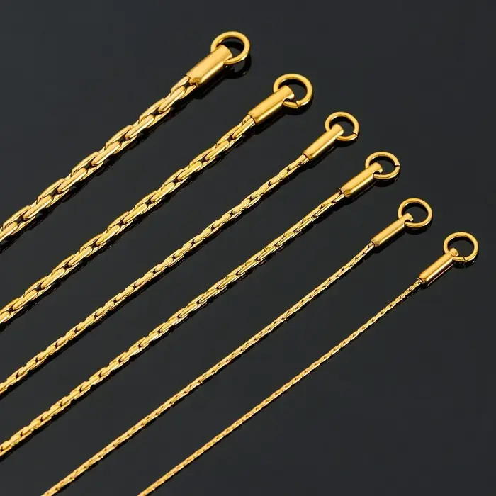 Collier ras du cou en acier inoxydable avec chaîne de maillons couleur or noble pour homme et femme occasions spéciales elegance soirées