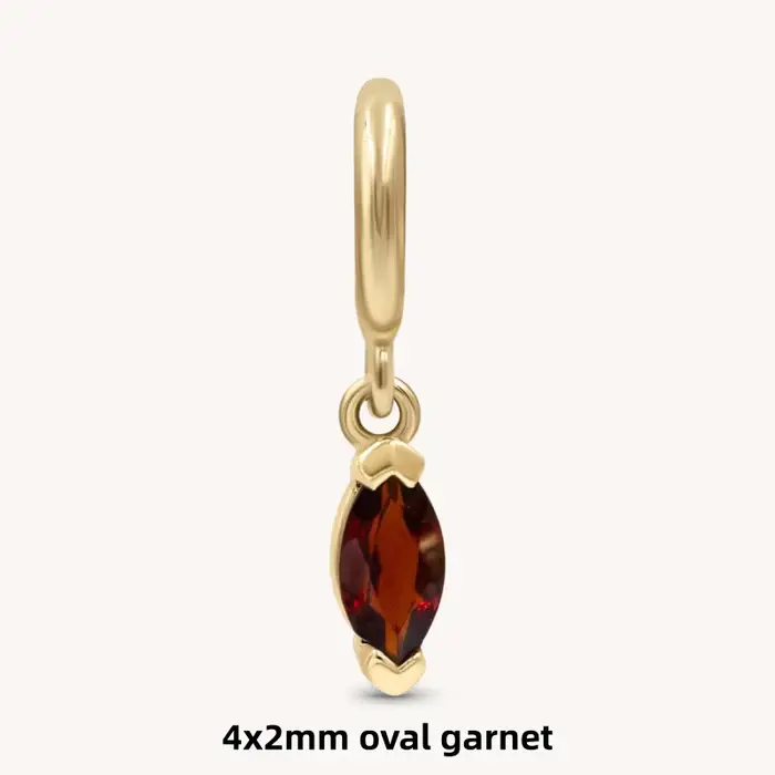 Pendentif classique pierre de naissance 12 mois plaqué or 18 carats PVD, collier et boucles d'oreill