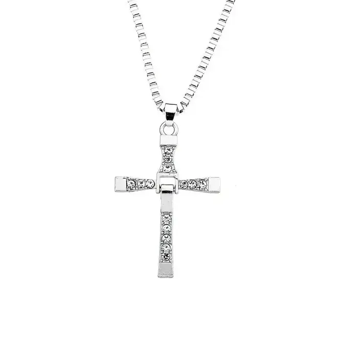 Restic Toretto-Collier Pendentif Croix de Jésus pour Homme, Article Vin Diesel, Clip, Fast and Furio