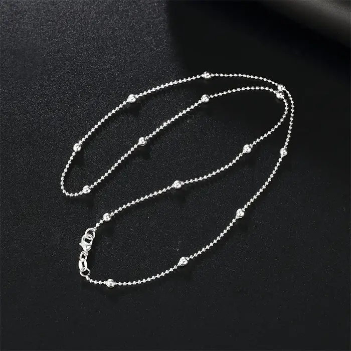 Pendentif en argent sterling 925 chaîne de perles pour femmes collier moderne mariage et cérémonies occasions spéciales