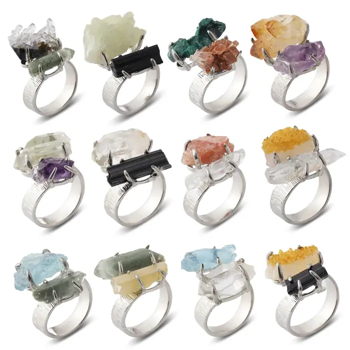 Nouvelle Bague en Pierre Précieuse pour Homme et Femme