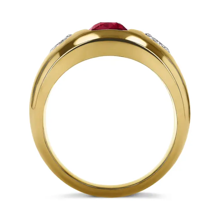 WUIHA Bague de fiançailles et de mariage en argent sterling 925 avec rubis de laboratoire taille coussin couleur