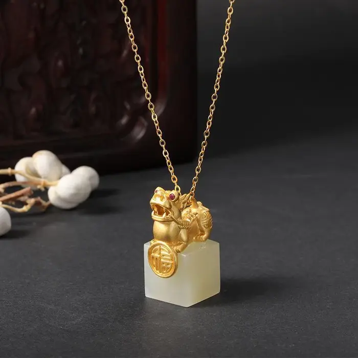 Prairie Gold Crafts-Collier pendentif Pixiu