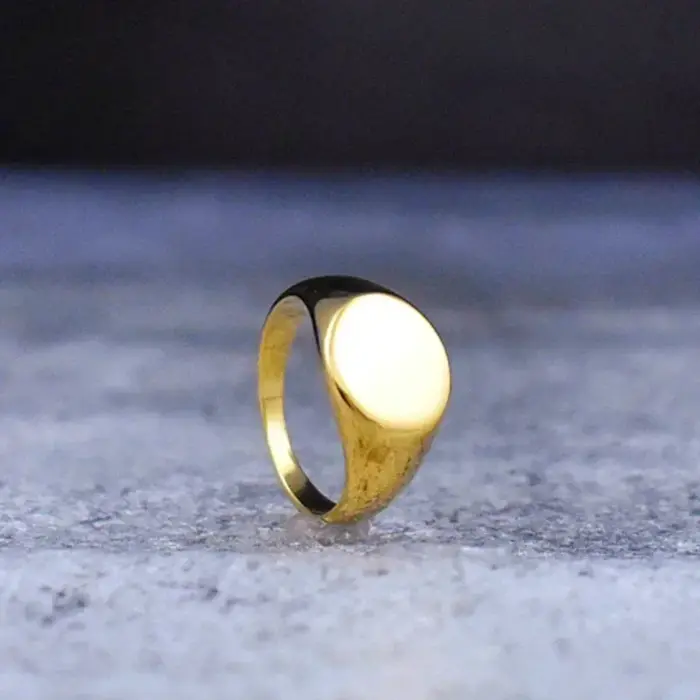 Bague chevalière plate pour hommes